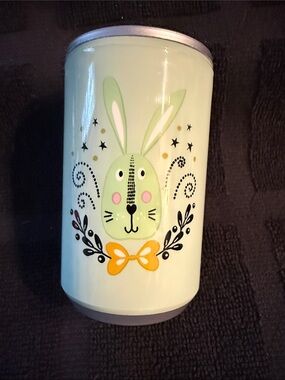Cute Green Bunny Decorative Canister - Keychain Hand Sanitizer Wipes